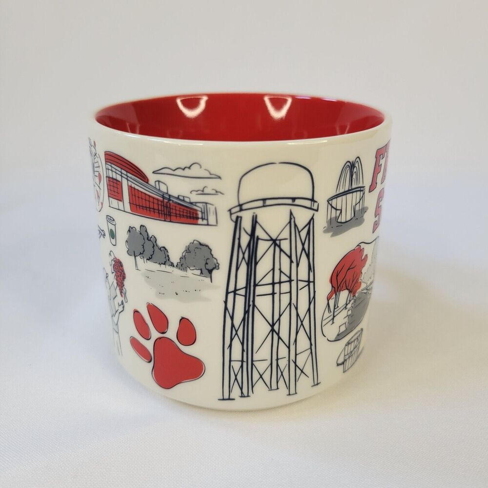 Starbucks Fresno State Bulldogs 14oz Mug Been There Series Campus Collection Box - Picture 4 of 13